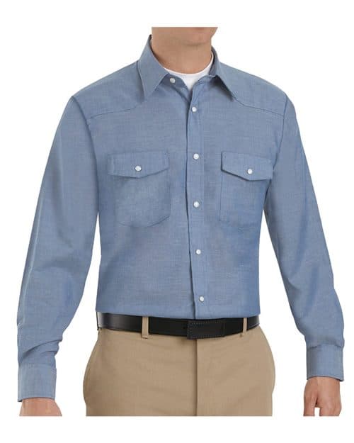Red Kap Men's Tall Deluxe Western Style Long Sleeve Shirt