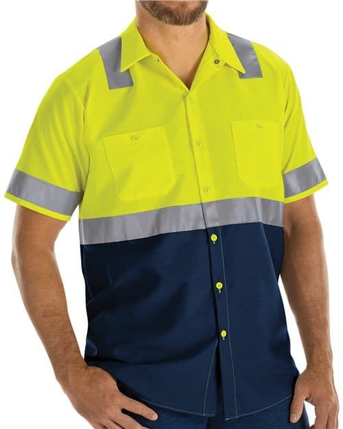 Red Kap Men's Tall Enhanced & Hi-Visibility Work Shirt