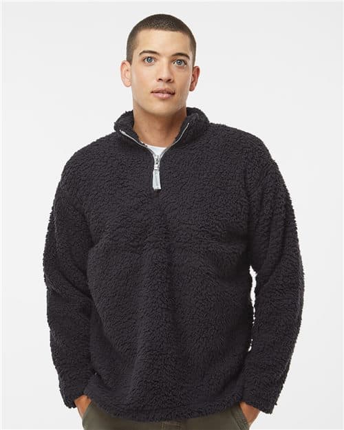 J. America Men's Sherpa Quarter-Zip Pullover