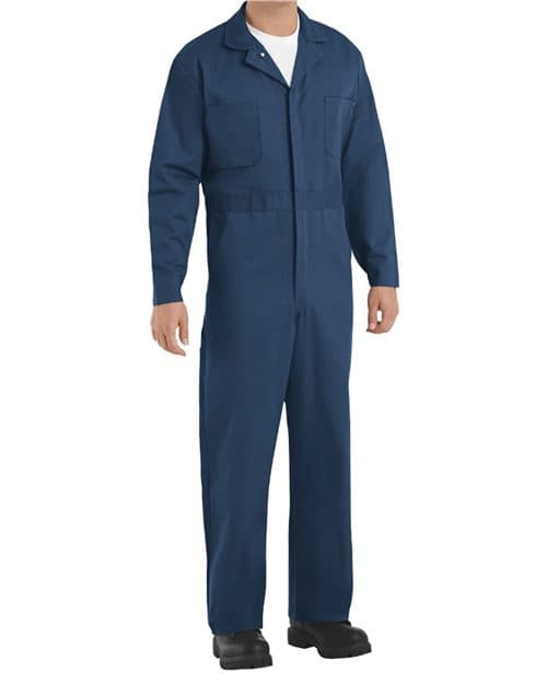Red Kap Men's Tall Button-Front Cotton Coverall