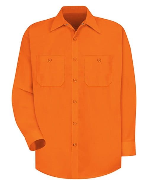 Red Kap Men's Tall Enhanced Visibility Long Sleeve Work Shirt