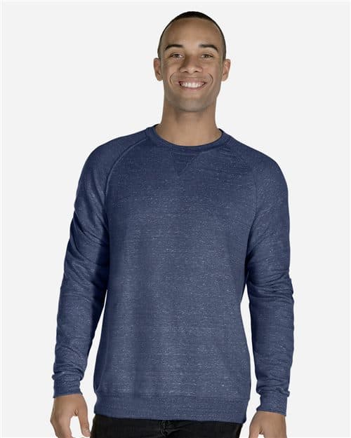 JERZEES Unisex Snow Heather French Terry Crewneck Sweatshirt