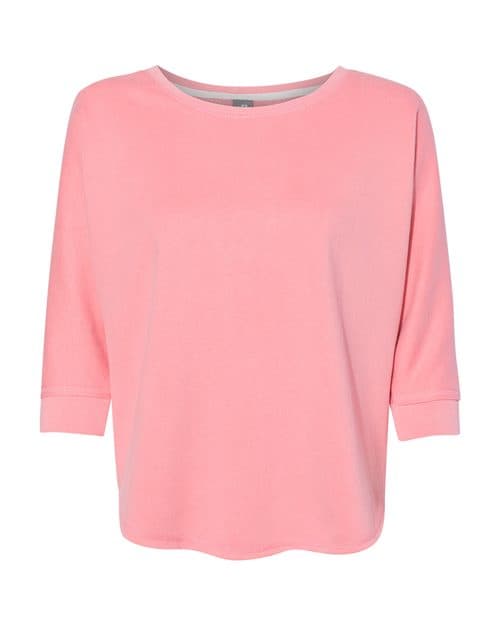 J. America Women's Lounge Fleece Dolman Crewneck Sweatshirt