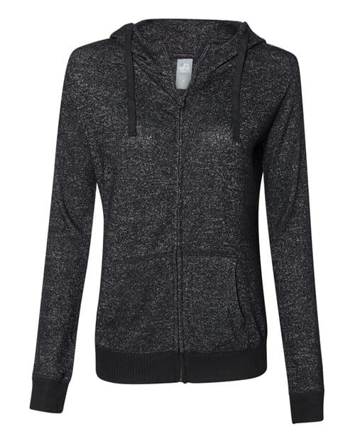 J. America Women’s Cozy Jersey Hooded Full-Zip