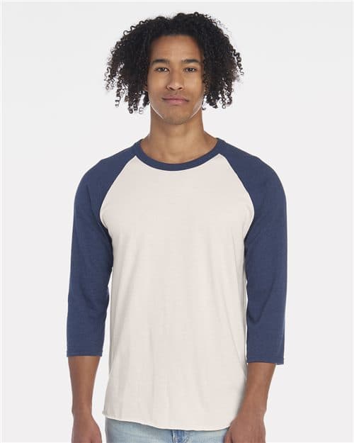 JERZEES Premium Blend Ringspun Three-Quarter Sleeve Raglan Baseball T-Shirt