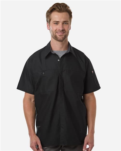 Red Kap Men's Performance Plus Short Sleeve Shirt With Oilblok Technology