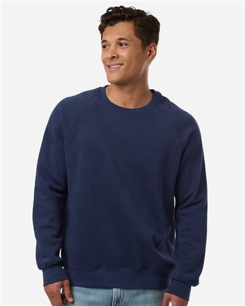 MV Sport Unisex Vintage Fleece Raglan Crewneck Sweatshirt