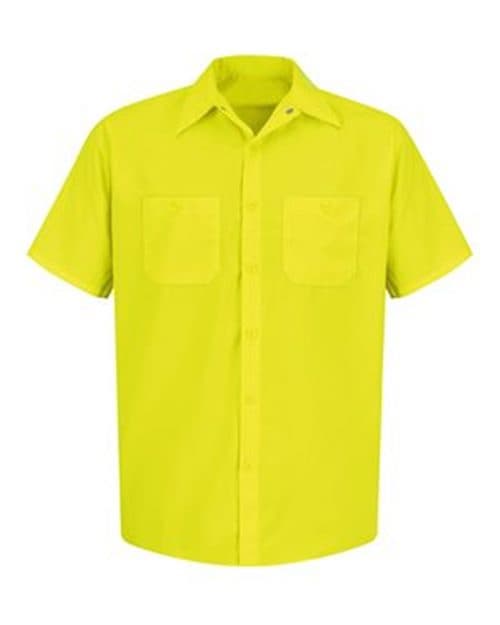 Red Kap Men's Tall Enhanced Visibility Short Sleeve Work Shirt