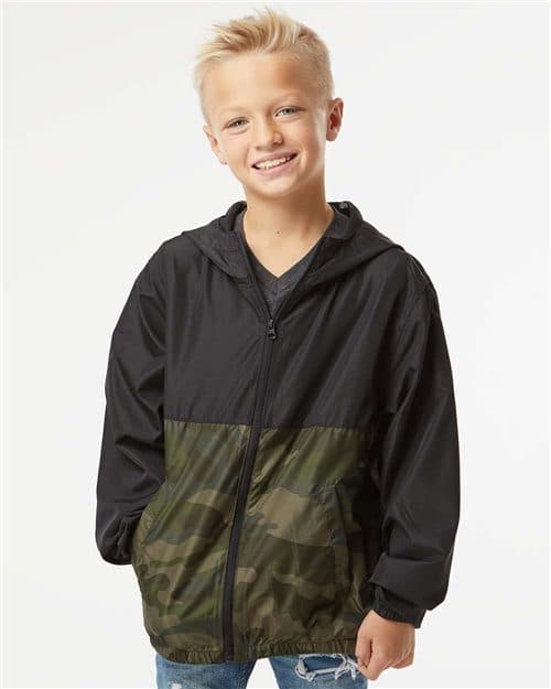 Independent Trading Co. Youth Lightweight Windbreaker Full-Zip Jacket