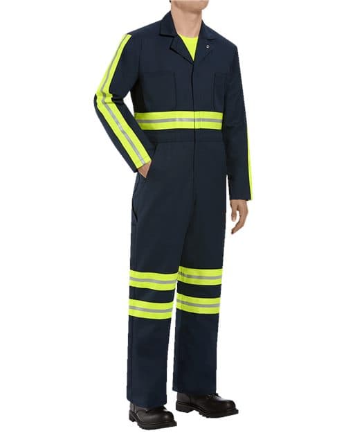 Red Kap Men's Tall Enhanced Visibility Action Back Coverall