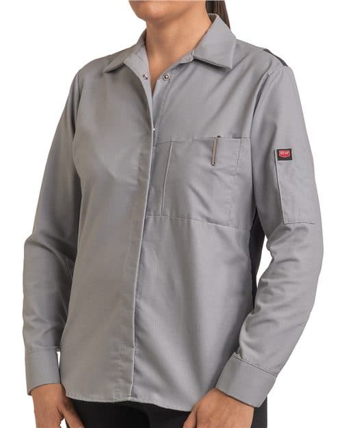 Red Kap Women's Performance Plus Long Sleeve Shop Shirt with Oilblok Technology