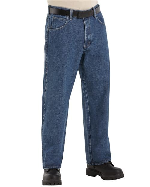 Bulwark Men's Stone Washed Loose Fit Denim Jean
