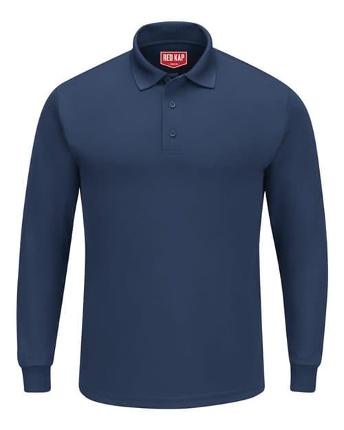 Red Kap Men's Long Sleeve Performance Knit Polo