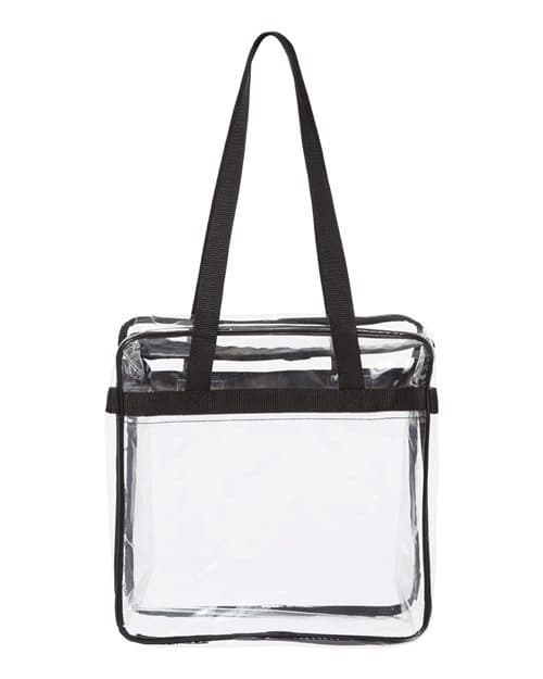 OAD OAD Clear Tote with Zippered Top
