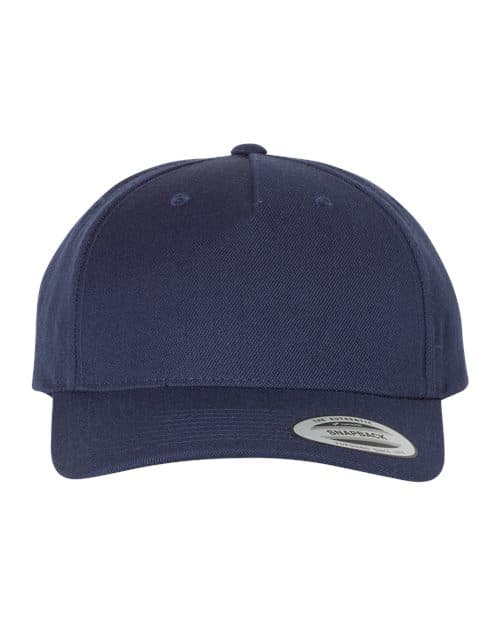 YP Classics Premium Five-Panel Curved Bill Snapback Cap
