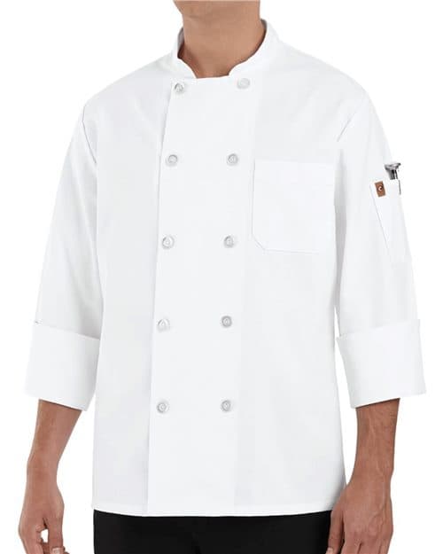 Chef Designs 100% Polyester Ten Pearl Button Chef Coat