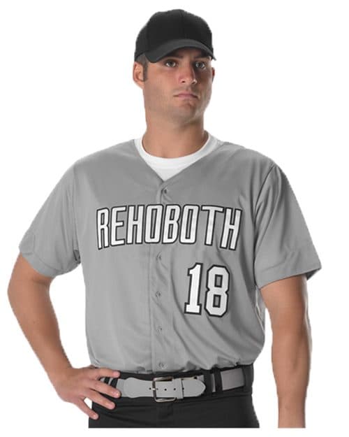 Alleson Athletic Men's Full Button Lightweight Baseball Jersey