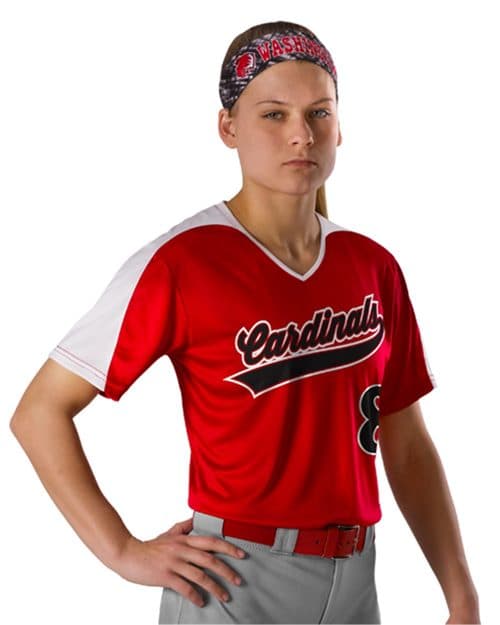 Alleson Athletic Girls' V-Neck Fastpitch Jersey