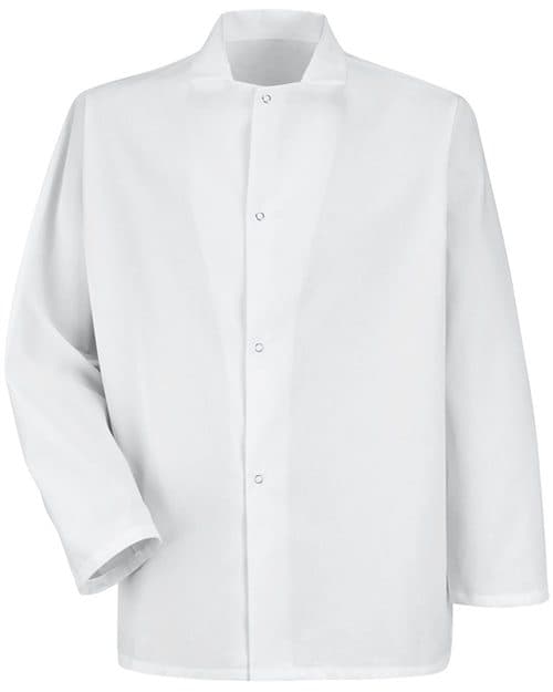 Red Kap Men's Gripper-Front Short Butcher Coat