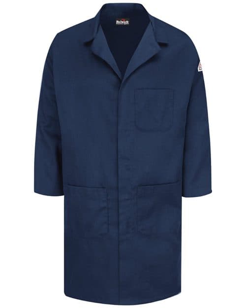 Bulwark Men's Concealed Snap Front Lab Coat - EXCEL FR® ComforTouch® - 6 oz.