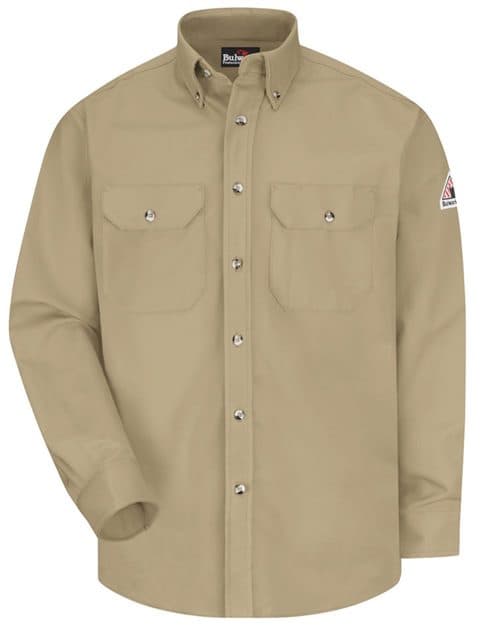 Bulwark Men's Tall Dress Uniform Shirt - Excel FR ComforTouch - 7 oz.