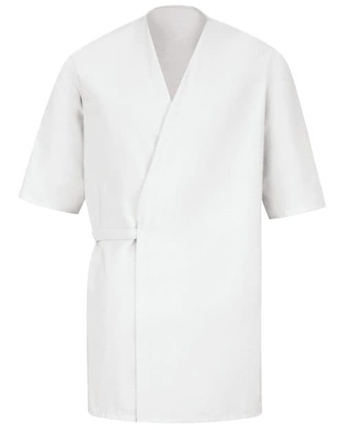 Red Kap Men's Collarless Poplin Butcher Wrap