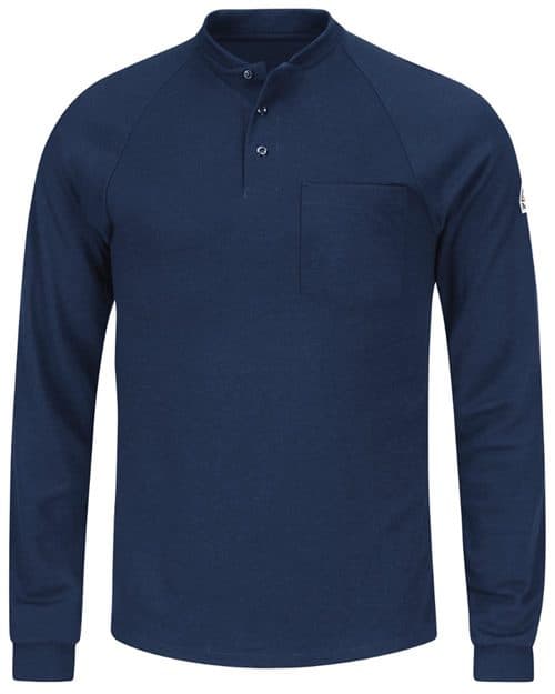 Bulwark Men's Long Sleeve Henley Shirt- CoolTouch®2