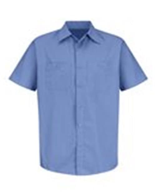 Red Kap Men's Tall Industrial Stripe Short Sleeve Work Shirt