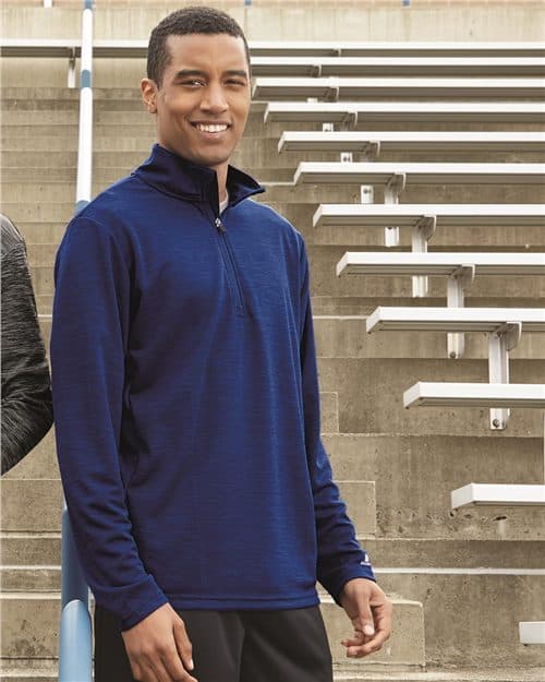 Russell Athletic Men's Striated Quarter-Zip Pullover