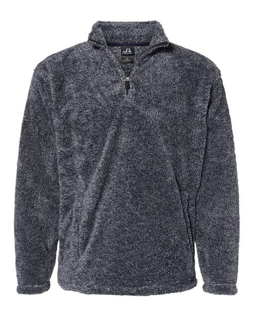 J. America Unisex Boundary Shag Frosty Sherpa Quarter-Zip Pullover