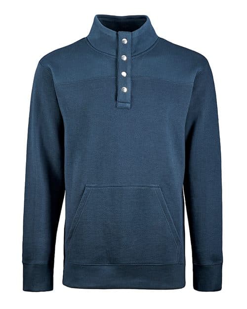 J. America Men's Ripple Fleece Snap Sweatshirt
