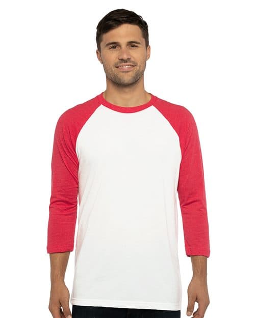 Next Level Unisex CVC Three-Quarter Sleeve Raglan T-Shirt