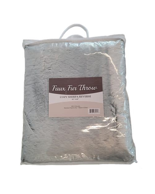 Alpine Fleece Faux Fur Throw Blanket