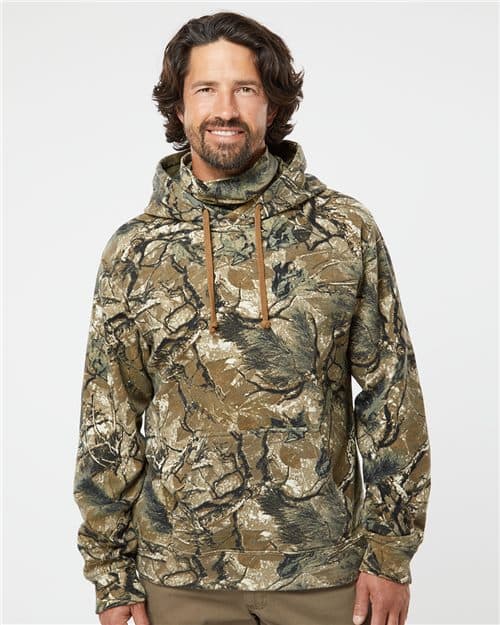 J. America Men's Gaiter Fleece Hooded Sweatshirt