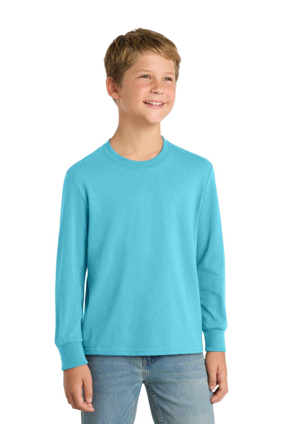 Port & Co® Youth Long Sleeve Core Cotton Tee