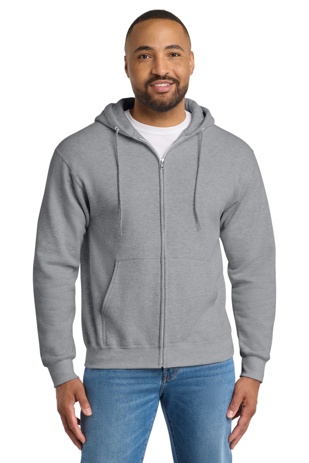 Port & Co® Essential Fleece Full-Zip Hooded Sweatshirt
