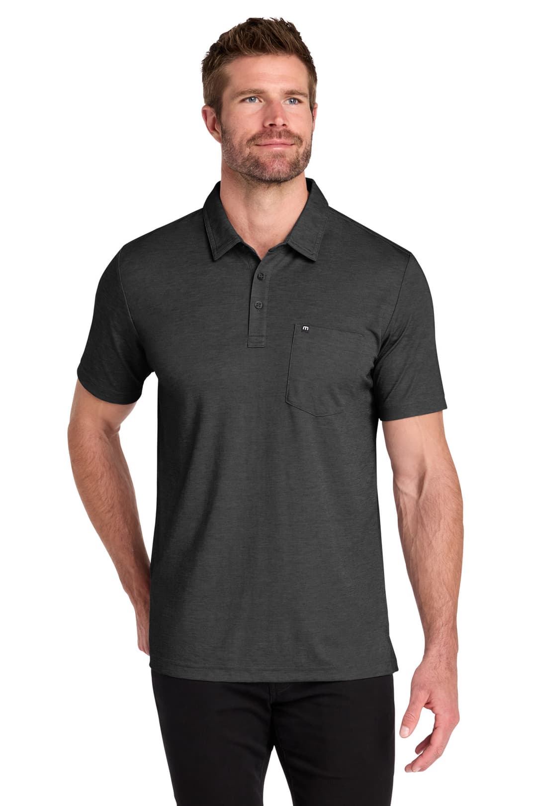 TravisMathew Oceanside Heather Pocket Polo
