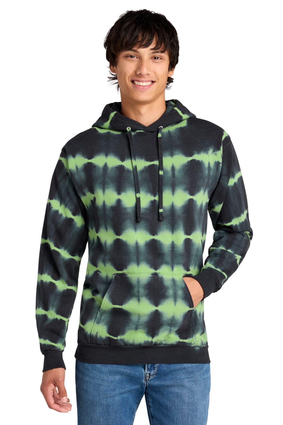 Port & Co® Allover Stripe Tie-Dye Fleece