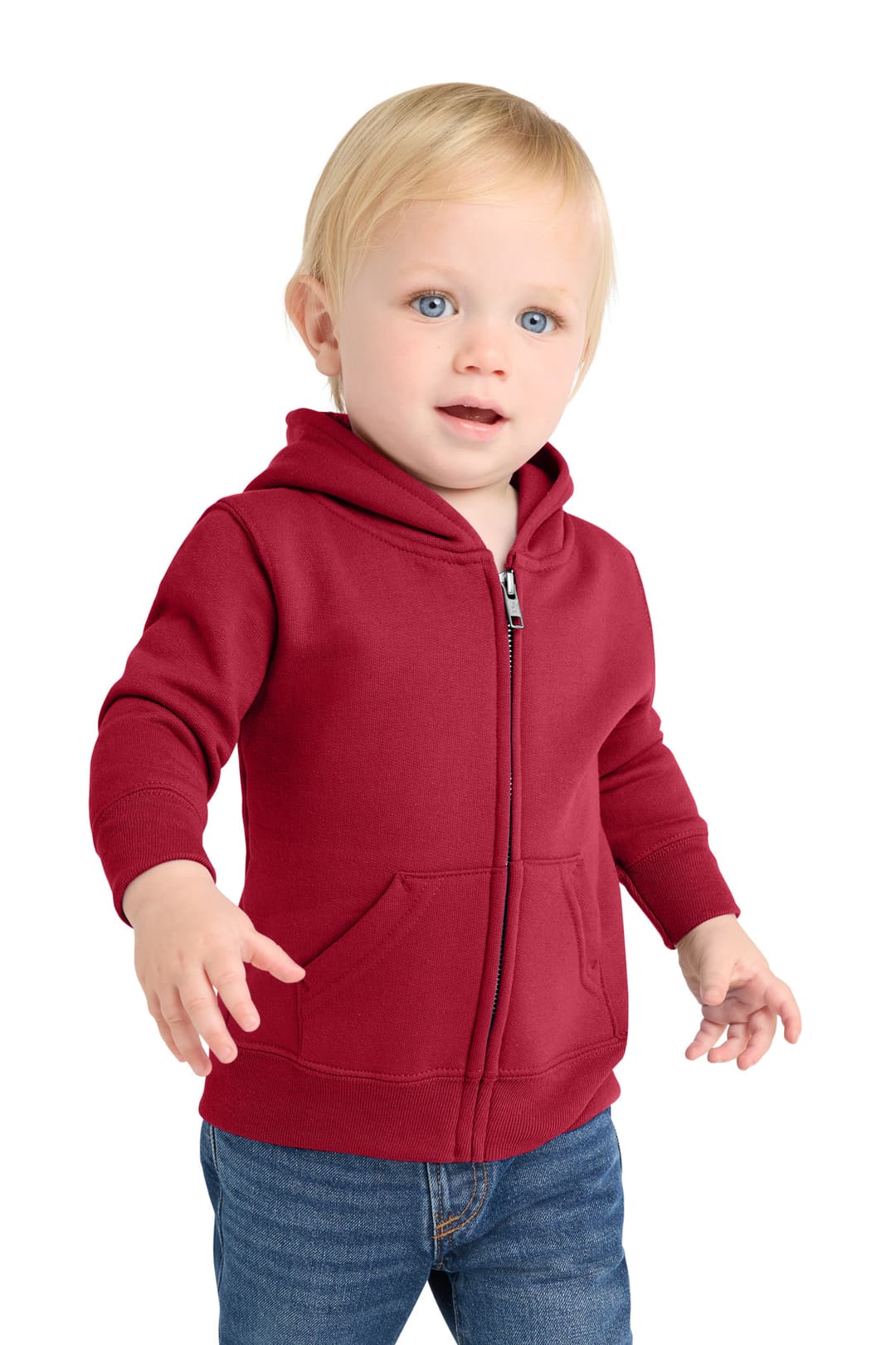 Port & Co® Infant Core Fleece Full-Zip Hooded Sweatshirt