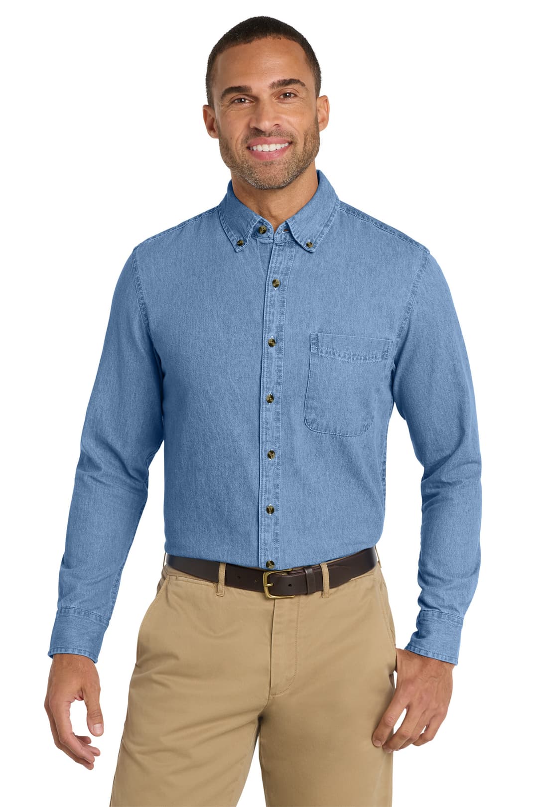 Port & Co® Long Sleeve Value Denim Shirt