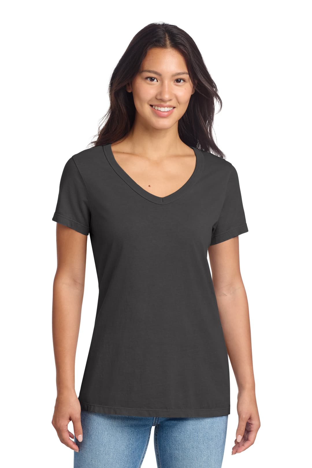 Port & Co® Women's Beach Wash® Garment-Dyed V-Neck Tee