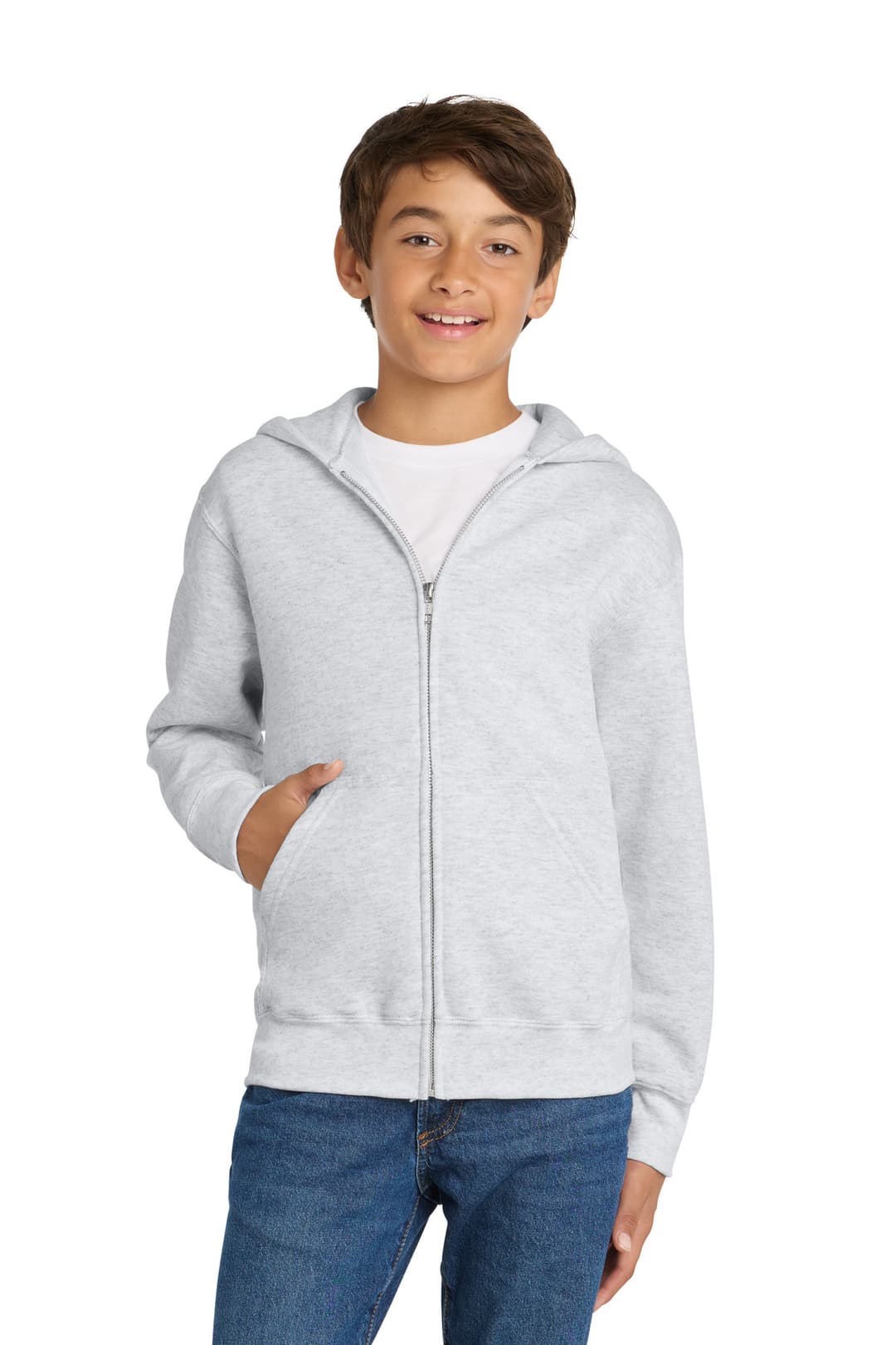 Port & Co® Youth Core Fleece Full-Zip Hooded Sweatshirt