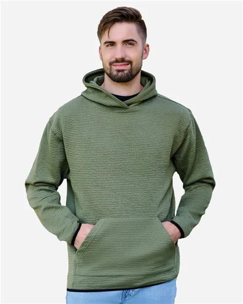J. America Unisex Pebble Fleece Hooded Pullover