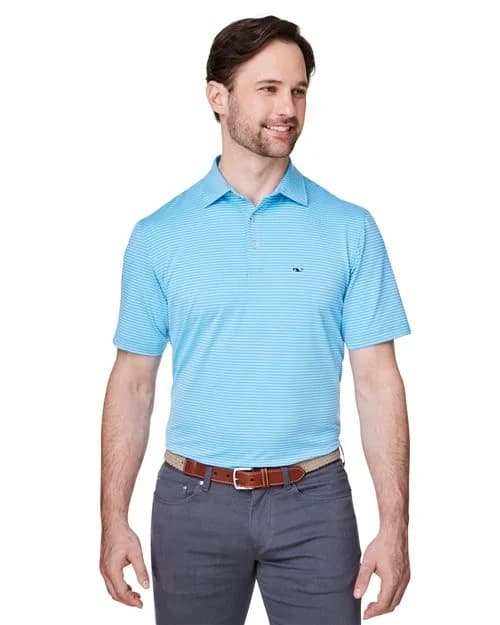 vineyard vines Men's Bradley Stripe Sankaty Polo