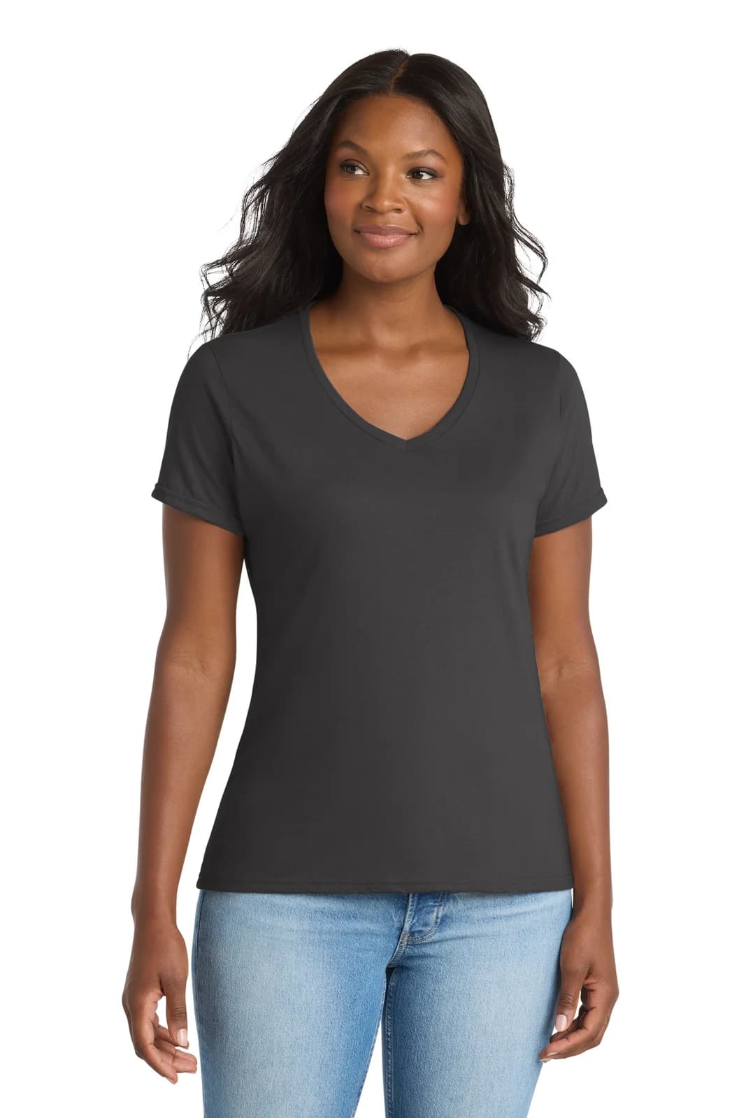 Port & Co® Women's Performance Blend V-Neck Tee