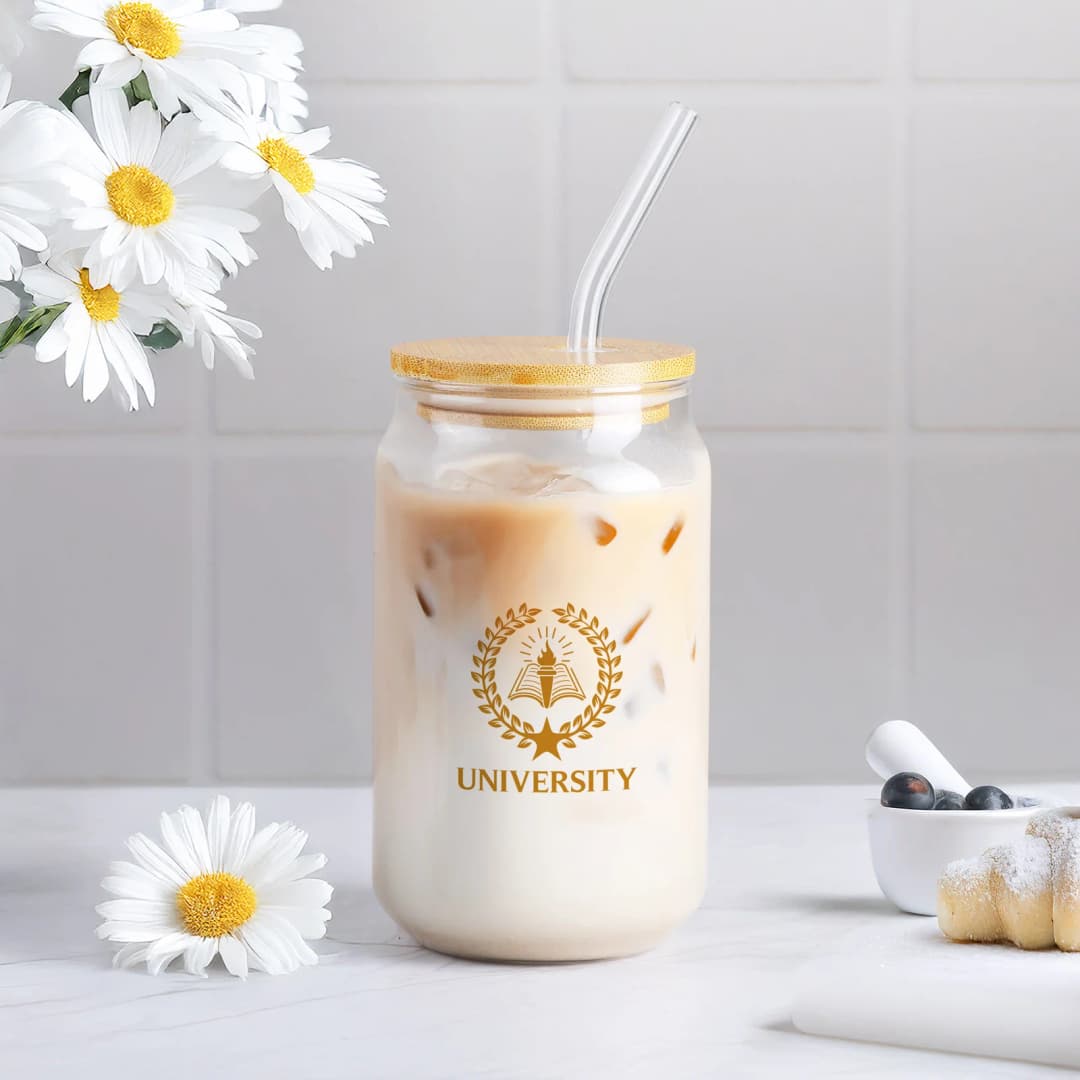 Capote 16 oz Glass and Bamboo To Go Tumbler with Straw