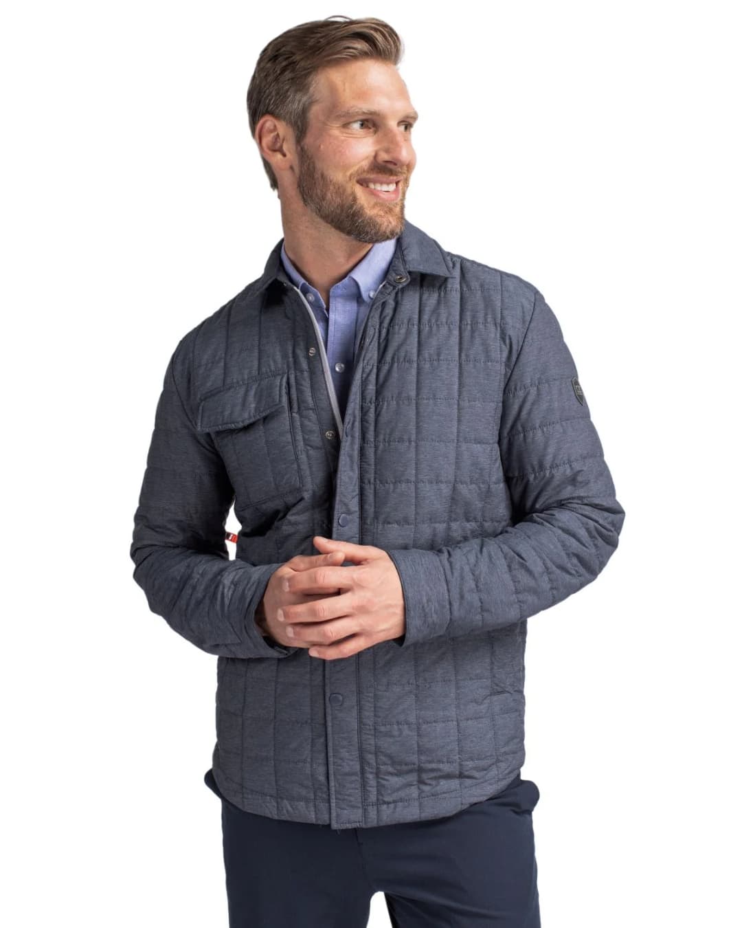 Cutter & Buck Rainier PrimaLoft® Mens Eco Insulated Quilted Shirt Jacket