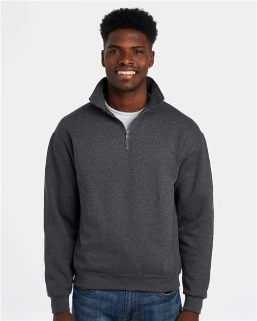 JERZEES Unisex Super Sweats NuBlend® Quarter-Zip Cadet Collar Sweatshirt
