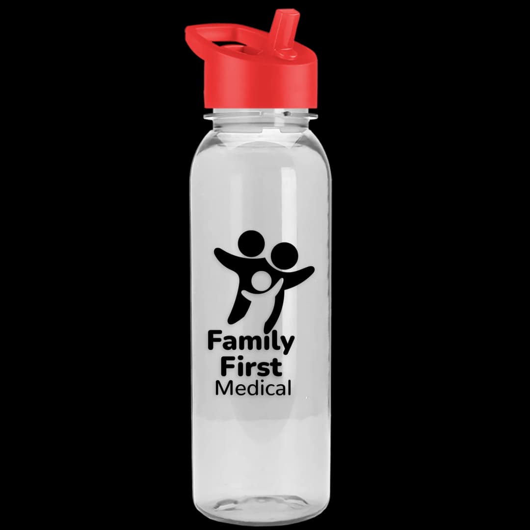 Flat-Sided Tritan® Bottle with Flip-Straw Lid - 24 oz.
