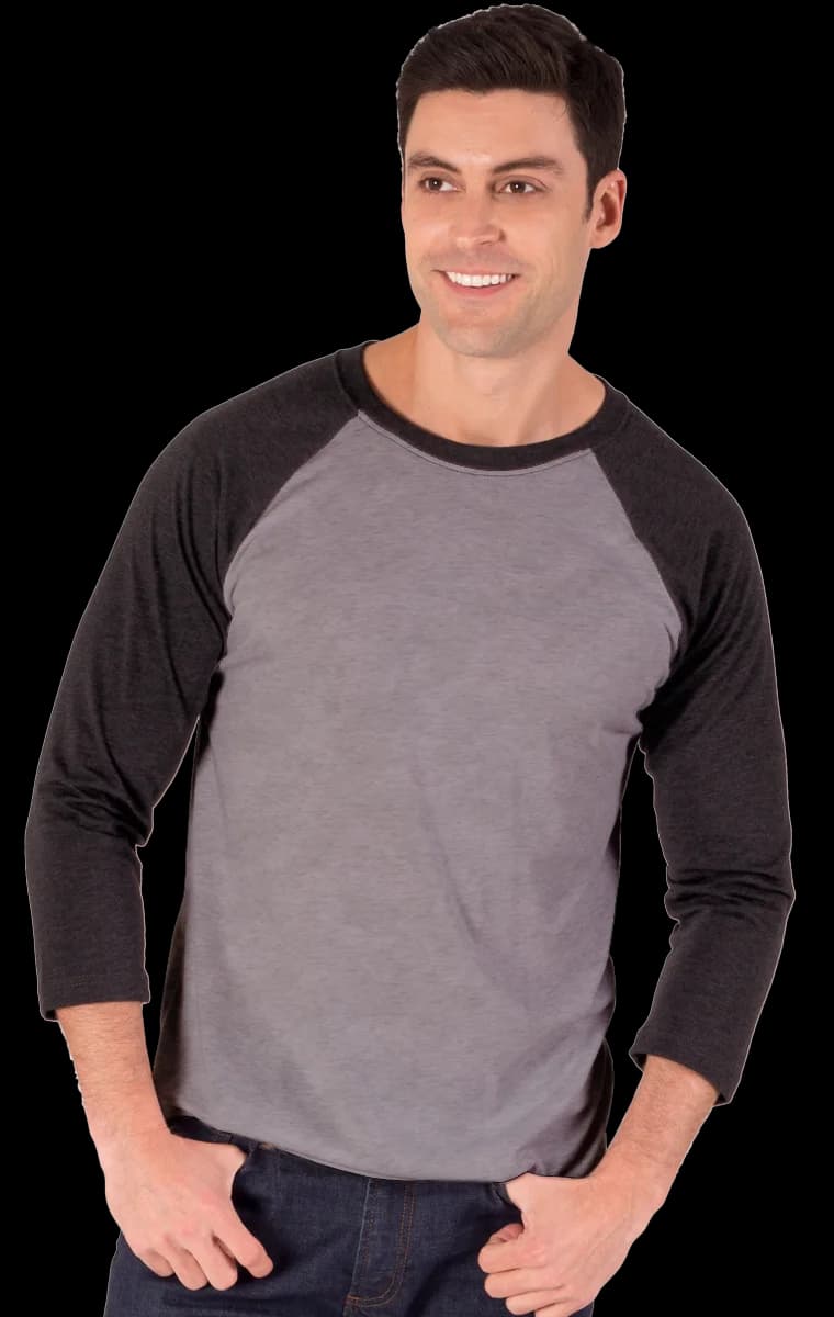 Blue Generation Adult 3/4 Sleeve Triblend Baseball T-Shirt